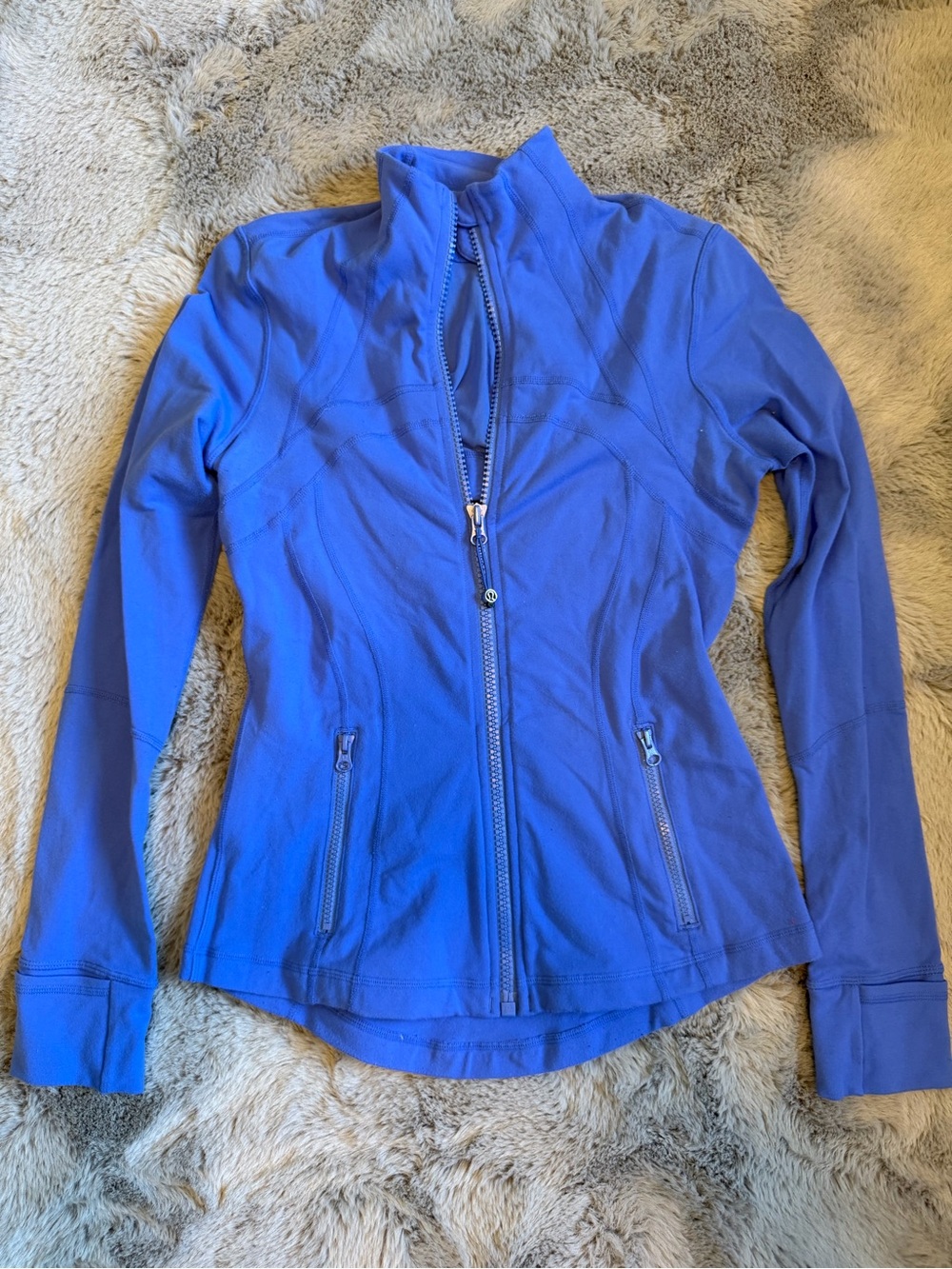 Lululemon Women's Blue Zip-Up Active sweater